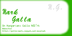 mark galla business card